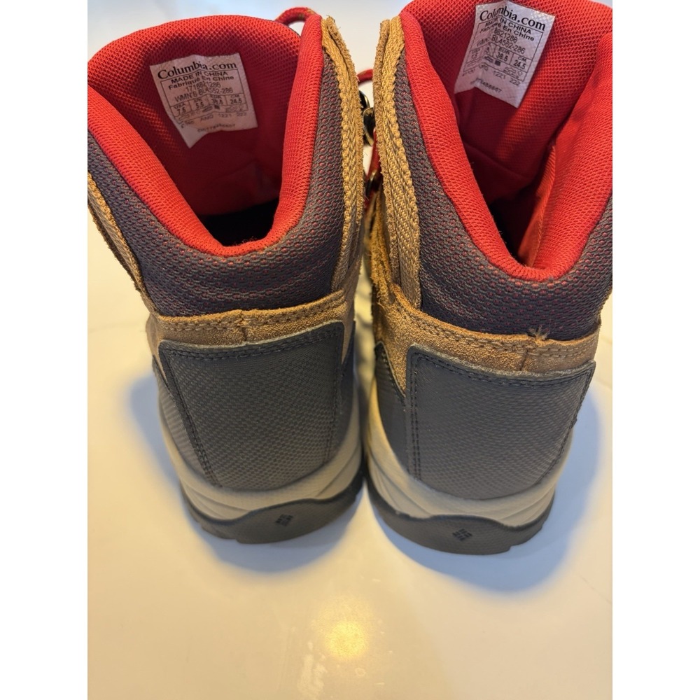Columbia Waterproof Mid Hiking Boots Women's Size 7.5 Brown Suede Trail Shoes - Picture 5 of 9